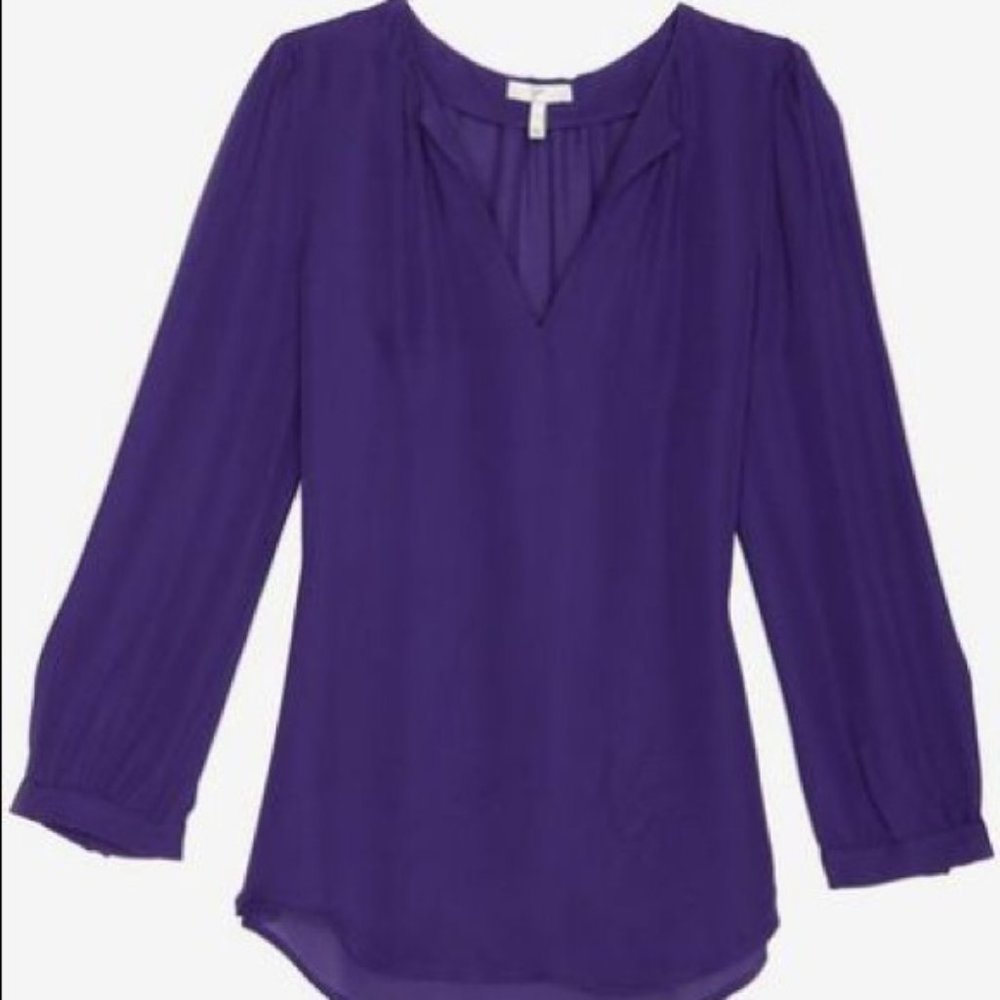 Joie pearline purple silk blouse